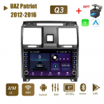 2 Din Androidi autoraadio multimeediumivideopleier UAZ Patriot 2012-2016 jaoks koos nupunupuga Carplay WiFi 2+32GB 1+16GB