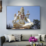 Lord Shiva seinakunst l&otilde;uendimaalid Hindu jumalate kodu dekoratiivsed plakatid ja tr&uuml;kised Hinduismi pildid elutuppa ilma raamita 20cm&times;40cm NoFrame
