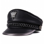 Nahast naiste visiir barett Newsboy Paperboy Bakerboy Fisherman Style Viiuldaja Cabbie Captain Sailor M&uuml;ts L(55-56cm) must