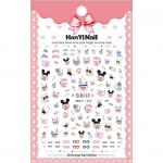 Isekleepuv 3D-k&uuml;&uuml;nekleebis kasti mustriga armsa kassi k&uuml;&uuml;nekleebis, k&uuml;&uuml;nekunsti kaunistus