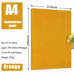 A4/A5 Pehmest nahast m&auml;rkmik Paksustatud m&auml;rkmik T&ouml;&ouml; Koosolek Klassiruum Salvestus m&auml;rkmik P&auml;evik Horisontaalne Joon Siseleht A4 400pages