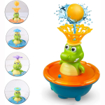 Sprinkler valgusega purskkaev krokodillivannim&auml;nguasjad, 5-režiimiline pihustusveevann 1&ndash;8-aastastele poistele, t&uuml;drukutele, lastele, vannituppa, sisebassein, v&auml;libassein 13x12.2x12.2cm