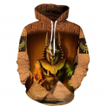 Vana-Egiptus Horuse silm Egiptuse s&uuml;mbol 3D-tr&uuml;kiga T-s&auml;rk pikkade varrukatega Unisex lahedad kapuutsid Pullover Meeste dressipluus S