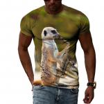 Suvemood 3D Naljakad Loomade graafilised t-s&auml;rgid Trendikad meeste vabaaja isikup&auml;ra Hip Hop Harajuku tr&uuml;kitud l&uuml;hikeste varrukatega t-s&auml;rgid S