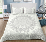 Bohemian Mandala tr&uuml;kitud kodu voodipesukomplekt, magamistoa pehme tekikott, padjap&uuml;&uuml;r, 2 v&otilde;i 3 osa t&auml;issuuruses kodukaunistus Baby 100x135cm white