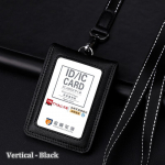 Ametlik Reporter Politsei m&auml;rgi ID &Auml;rikaardi hoidja Ehtsast nahast personali nimesilt Karbid ID-kaardi omanik Vertical must