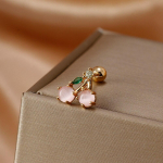 Mood roostevabast terasest mini-tsirkooniumoksiidk&otilde;rvar&otilde;ngad naistele Luksuslikud armsad puuviljad Helix Tragus augustatavad k&otilde;rvar&otilde;ngad peoehted