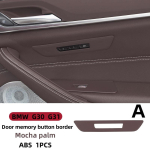 For BMW 5 series G30 G31Steering wheel button decorative frame interior decoration modification decoration AXCk gray