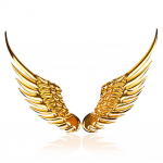 1 paar Auto Auto Mootorratta Kere Kleebis 3D Kotkas Ingel Tiivad M&auml;rgi Stiil Metall Alumiinium Kleebised H&otilde;be/Kuld V&auml;limus kuld