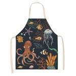 K&ouml;&ouml;k Toiduvalmistamine K&uuml;psetusp&otilde;ll Mereloomade mustriga p&otilde;ll Delfiinide meduusiga p&otilde;ll Unisex p&otilde;ll Kaheksajala konch kohviku p&otilde;ll 47X38CM