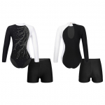 T&uuml;drukute trikood Sparkle Dance Unitards 5&ndash;14-aastased Fitness Biketards l&uuml;hikeste p&uuml;kstega V&otilde;imlemiskombe, uisukost&uuml;&uuml;m 5-6 Years sinine