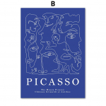 Sinine Henri Matisse Bauhaus Picasso korallilehed plakatid ja v&auml;ljatr&uuml;kid Seinakunsti l&otilde;uendimaal elutoa dekoratiivpiltideks A4 21X30cm No Framed