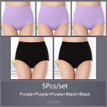 5 tk/komplekt naiste k&otilde;rge v&ouml;&ouml;kohaga puuvillased alusp&uuml;ksid p&uuml;ksid, pehme hingav mugav aluspesu pluss suurus M-XXXXL XXXL&5pcs