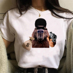Capybara t-s&auml;rk naiste disainer Tee t&uuml;druk Jaapani harajuku riided L