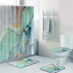 4 tk 3D marmorist seeria du&scaron;ikardinate komplektid vannitoa jaoks libisemiskindlad vannitoavaibad kaas WC kate vannimatt