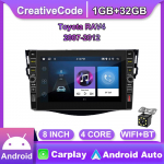 8-tolline auto Android-raadio Toyota RAV4 2007-2012 jaoks koos nupu nupuga 2din multimeedia stereo videopleier WIFI GPS Carplay 2+32GB 1+32GB