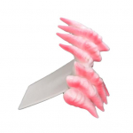 Halloweeni kuradi k&auml;sij&auml;rjehoidja jube vaiguk&auml;sit&ouml;&ouml; deemoni k&uuml;&uuml;nis k&auml;ekujuline raamatumarker t&ouml;&ouml;laud roosa