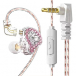 M&uuml;rasummutava mikrofoniga juhtmega k&otilde;rvaklapid, t&auml;iustatud bassiga eemaldatav kaabel k&otilde;rvasisesed 3,5 mm k&otilde;rvaklapid telefoni jaoks roosa