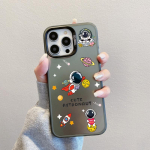 Christmas Astronaut lasertelefoni &uuml;mbris iPhone 15 14 Pro Max 13 12 11 Samsung S23 S22 Ultra A54 A53 p&otilde;rutuskindla hirve j&otilde;uluvana mustriga tagakaas iPhone 15