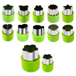 1 komplekt kauakestev k&uuml;psisel&otilde;ikur Loova kujuga Vastupidavad l&otilde;ikurid Magustoidu k&ouml;&ouml;giviljavorm roheline