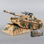 1/32 Scale T90 Tank Diecast mudelm&auml;nguasi, tagasit&otilde;mmatav heli ja valgusega m&auml;nguasi lastele V&auml;ikelastele poistele T&uuml;drukutele Kingikogu 1/32-20x7.2x6.5cm kollane