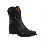 Naiste poolsaapad, kandiline varbaosa, paksud madalad kontsad, l&auml;&auml;nepoolsed l&uuml;hikesed saapad, naiste moekad kingad, s&uuml;gis, talv, pruun must valge 46 35 must