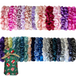 40 tk Imitatsioonist siidist juuksekruubid siidist juukselipsud juuksepaelad Skinny Scrunchies hobusesabahoidjad juuksehooldustarvikud