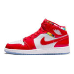 Air Jordan 1 Mid SE GS Barcelona Kampsun Laste Tossud Punane T&scaron;iili-Punane Valge DC7248-600 36.5