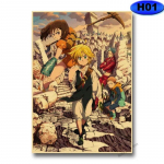 Klassikaline anime Seitse surmapattu Plakat Retro j&otilde;upaberist plakatid Seinakleebised Kodukaunistus Elutuba &Otilde;ppekunst Maalid 30x21cm