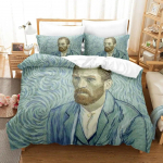 Van Goghi voodipesukomplekt, &uuml;heinimesevoodi, kaheinimesevoodi, &uuml;lisuur kaheinimesevoodiga voodikomplekt Aldult Kid Magamistoa tekikotid 3D retroklassikaline 2022 AU Single(140x210cm)