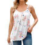 Charmleaksi naiste sisseehitatud rinnahoidja Camisole Flowy tanktop reguleeritavate rihmadega Plisseeritud Cami Fall lahtised tuunikatopsid S-3XL M