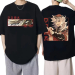 Jaapani anime Demon Slayer Douma Graafilise tr&uuml;kiga T-s&auml;rk Unisex Unisexga Kimetsu No Yaiba Harajuku Suured T-s&auml;rgid T&auml;navar&otilde;ivad 2XL