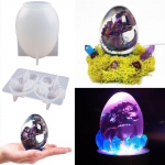 2 tk / komplekt Dragon Egg Embryo epoks&uuml;vaigu kristallist silikoonvormid isetegemise vorm