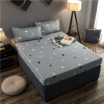 100% pestud puuvillast sobitatud lina elastne lint voodilina higi neelav hingav voodipesu kattemadrats 2 padjap&uuml;&uuml;riga 90 X 200cm 3PCS