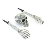 Elusalt maetud Halloweeni &otilde;udus Kummitus pea luustik k&uuml;&uuml;nis pealuu aia &otilde;ue muru kaunistus 3pcs/1 Set
