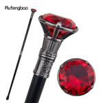 Punase teemandi t&uuml;&uuml;pi h&otilde;bedane jalutuskepp, mood, dekoratiivne jalutuskepp, h&auml;rrasmees, elegantne jalutuskepp, 93 cm punane