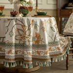 Prindi laudlinad &uuml;mmarguse tutidega s&ouml;&ouml;gilaua jaoks Kvaliteetne kohvi-teelaua kate Peo&uuml;ritused Kodukaunistus 220cm-Round