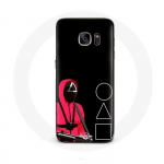 &Uuml;mbris Samsung Galaxy S7 Edge Squid m&auml;ngumaskide jaoks, kolmnurkne ruut ja ring