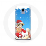&Uuml;mbris Samsung Galaxy A8 2018 Anime One Piece Luffy Christmas Day 2023 jaoks