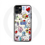 Coque pour Iphone 11 Pro BTS Bangtan Sonyeondan BT21 Van Tata Chimmy Cooky Rj Koya Mang Et Shooky