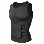 Meeste talje treenija higivest kuum neopreenist sauna&uuml;likond kaalulangetamiseks kehakujundaja salendav aluspesu kompressioons&auml;rk, treenings&auml;rk, vormiv riietus S must