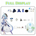 Griseo m&auml;ng Impact 3. Cosplay kost&uuml;&uuml;m riided parukas vormiriietus Cosplay maalija koi, kes j&auml;litab leeke Halloweeni pidu L-(Costume+Wig)