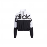 Adidas Neo W Icons CE+ Kootud Spordijakk p&uuml;stkraega ja kontrastse logotr&uuml;kiga Naiste Jakk Must GP5425 XXL