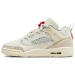 Air Jordan Spizike Low GS Kookospiim Laste tossud Kreemjas Purjekas &Uuml;likoolipunane FQ3950-100 35.5