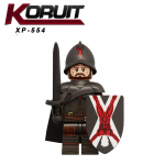 KT1073 Keskaegsed s&otilde;durid Klotsid Kokkupandavad Harivad Ehitusklotsid Tegevusfiguurid M&auml;nguasjad Kingitus lastele