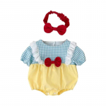 Armas printsessi kombinesoon kaaridega peapaelaga suvine vasts&uuml;ndinu l&uuml;hikeste varrukatega t&uuml;drukute riided Korea &uuml;hes t&uuml;kis, 2tk 66cm