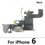 USB-laadimisport mikrofoni mikrofoni doki &uuml;hendusplaadi paindkaabli parandusosad iPhone 6 6S 7 8 Plus jaoks For 6 Black Ori