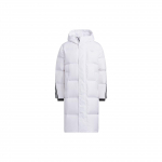 Adidas Originals S&uuml;gis/Talv 2023 Pikk Puhvisjakk Klassikaliste Triipudega Meeste &Uuml;ler&otilde;ivad Valge IU4832 XL