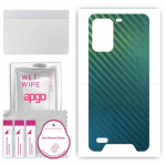 apgo kaitsev nahakleebis seljale, mis &uuml;hildub Ulefone Armor 7-ga, &uuml;mbriskile, foolium, vin&uuml;&uuml;l &ndash; mustriga s&uuml;sinik-kameeleon CAKA1