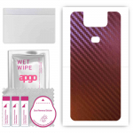 apgo skin sticker film foil vinyl for the BACK compatible with Asus Zenfone 6 ZS630KL 6Z, scratch-resistant, easy to install - Carbon Chameleon CAKA5